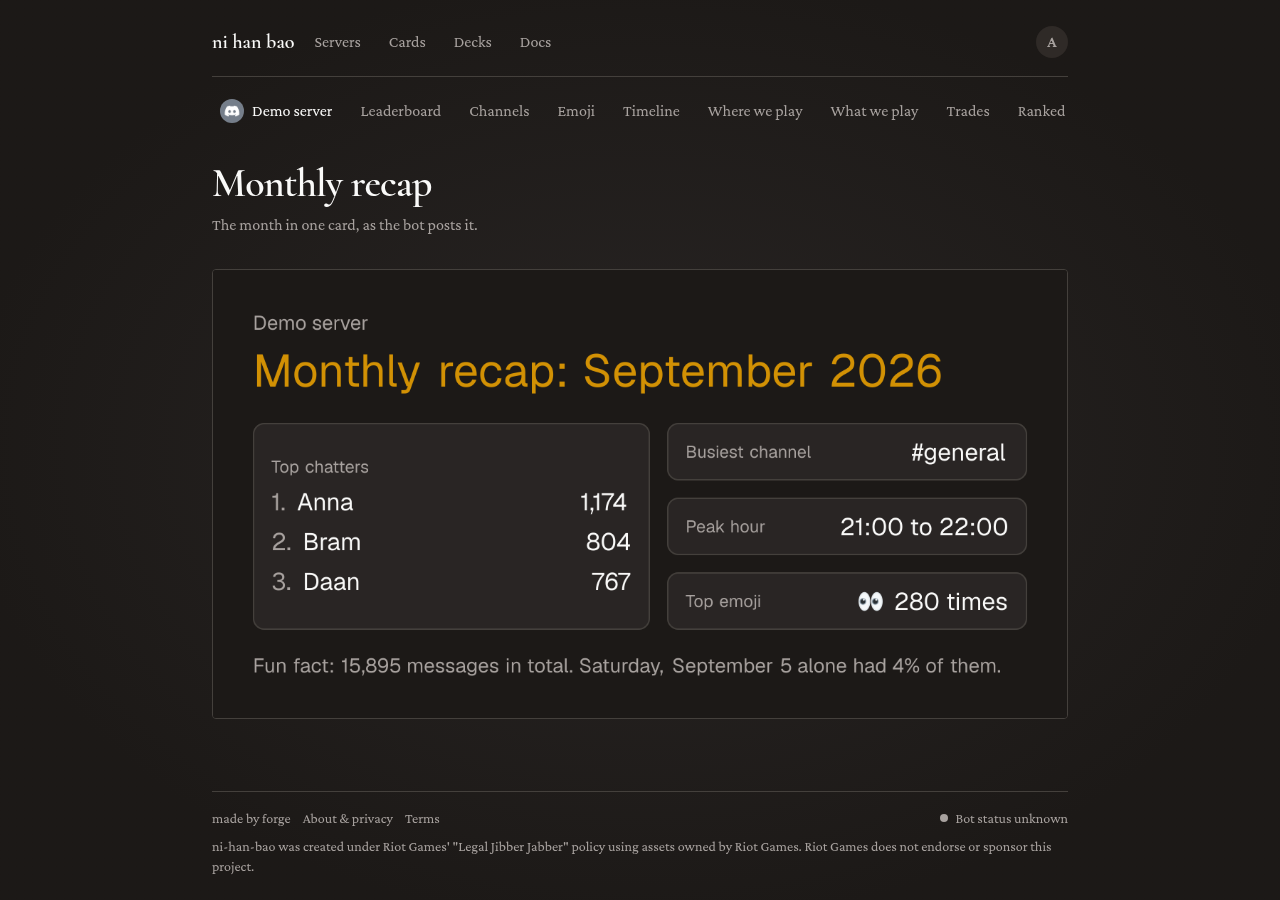 The monthly recap